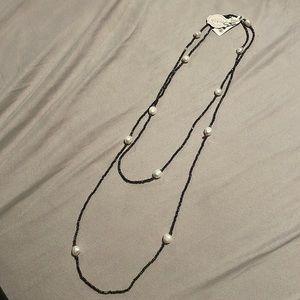 Iris and Lilly long layering necklace